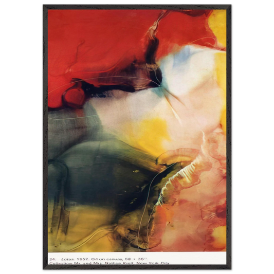 Lotus - Paul Jenkins Framed Art Print – Black Wooden Frame - Default Title - -Framed Art Print