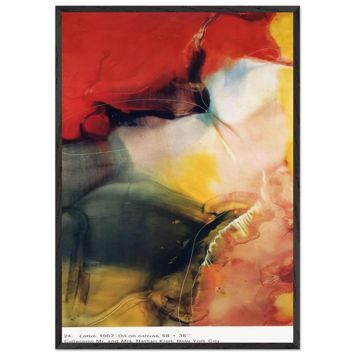 Lotus - Paul Jenkins 70x100 cm / 28x40 inches Framed Art Print – Black Wooden Frame