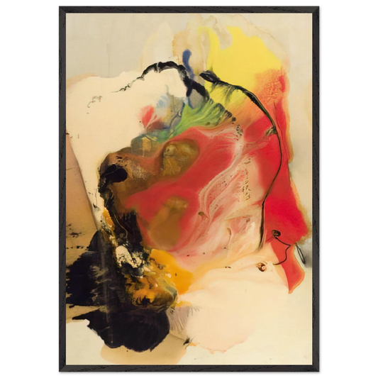 Pompey s Head - Paul Jenkins Framed Art Print – Black Wooden Frame - Default Title - -Framed Art Print