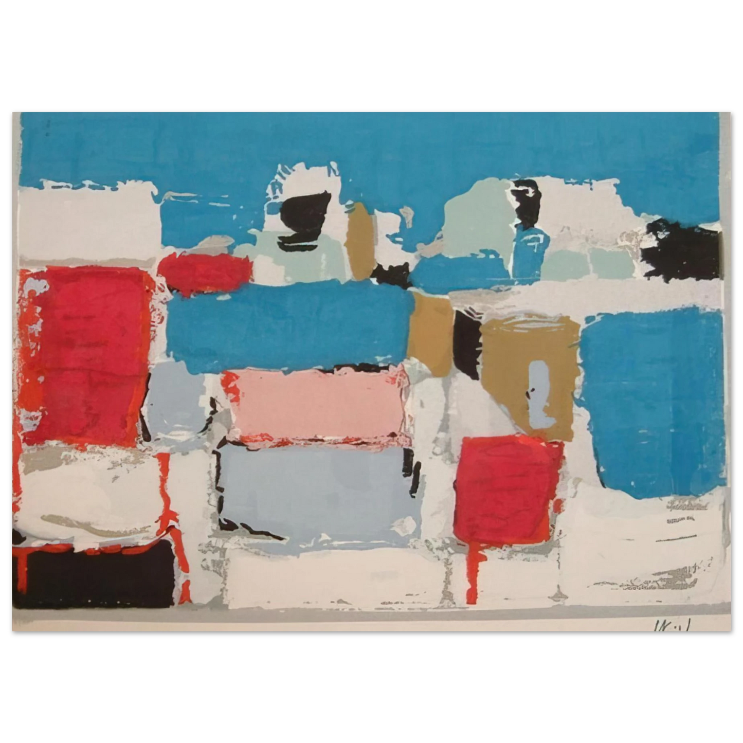 Nicolas de Stael - Méditerranée 01 - Art Informel Fine Art Poster - 75x100 cm / 30x40 inches