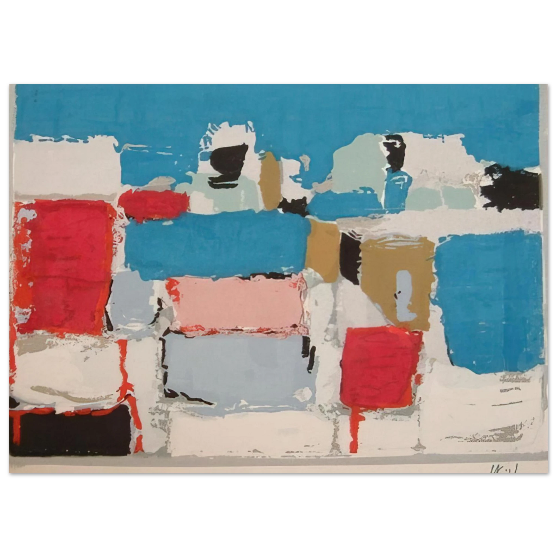 Nicolas de Stael - Méditerranée 01 - Art Informel Fine Art Poster - 75x100 cm / 30x40 inches