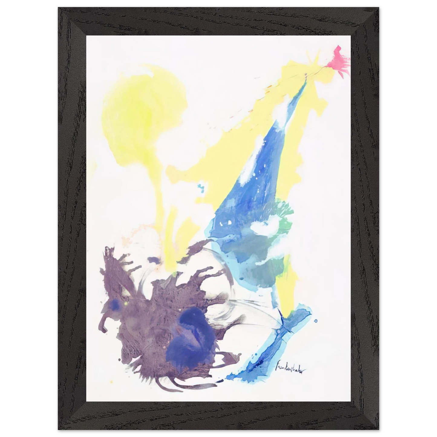 Helen Frankenthaler - Moving Day - 1961 Wall art - A3 (29.7 x 42  cm) - Premium Wooden Framed Poster With Fine Art Paper - Black frame