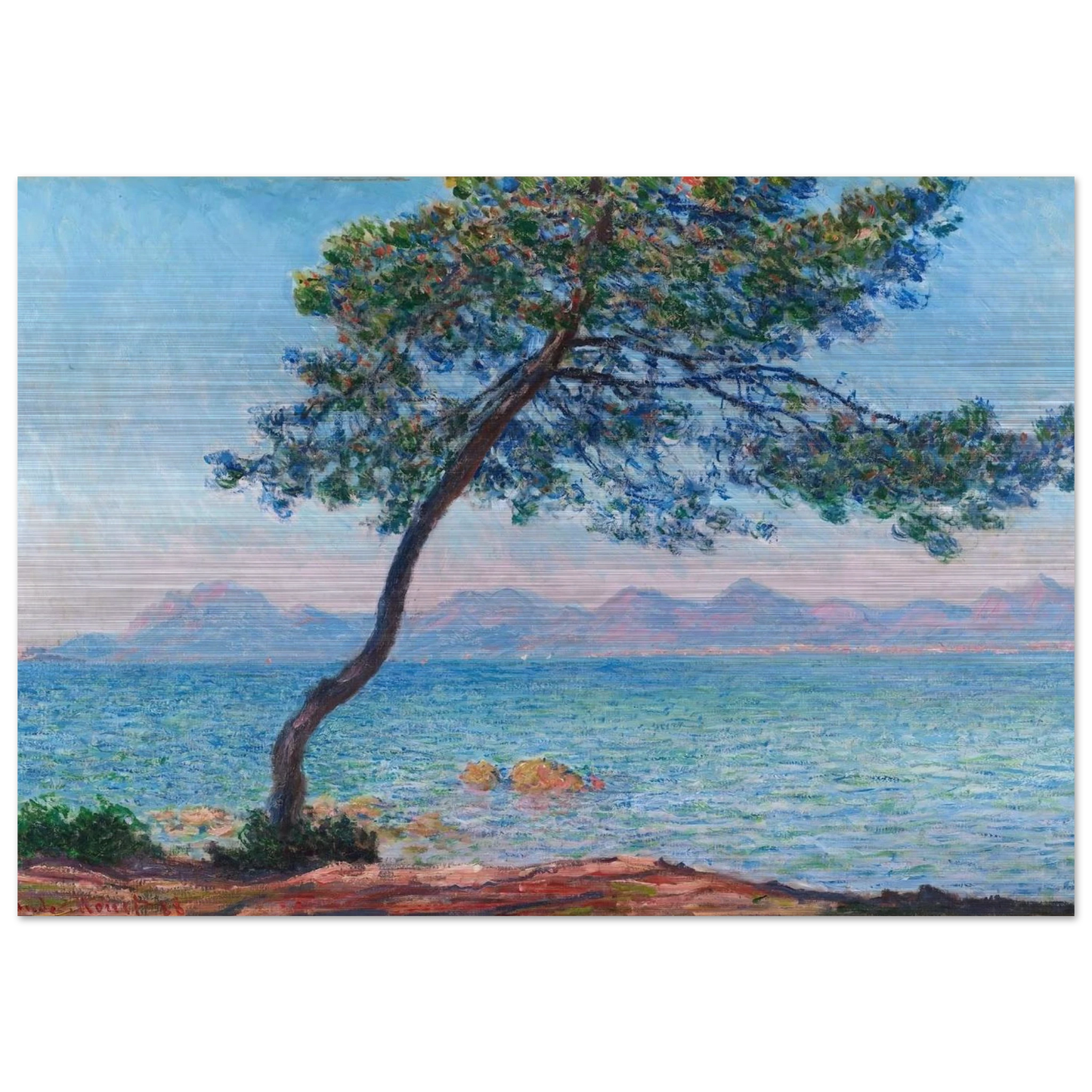 The Esterel Mountains - claude monet Brushed Aluminum Print - 70x100 cm / 28x40 inches | claude monet Aluminum Print | claude monet Prints