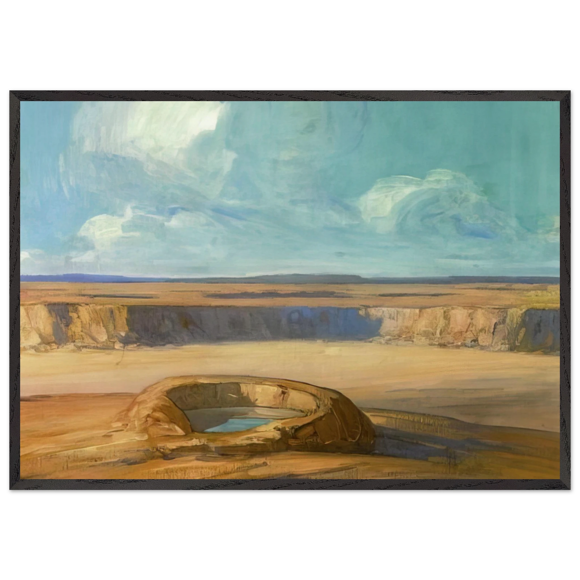 The Waterhole - Tonalism - Xavier Martinez Framed Art Print – Black Wooden Frame - Default Title - -Framed Art Print