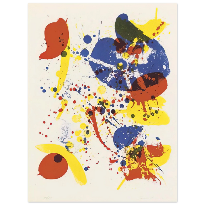 Sam Francis - Untitled  from Pasadena Box   Lembark L62   75x100 cm / 30x40inches Fine Art Poster