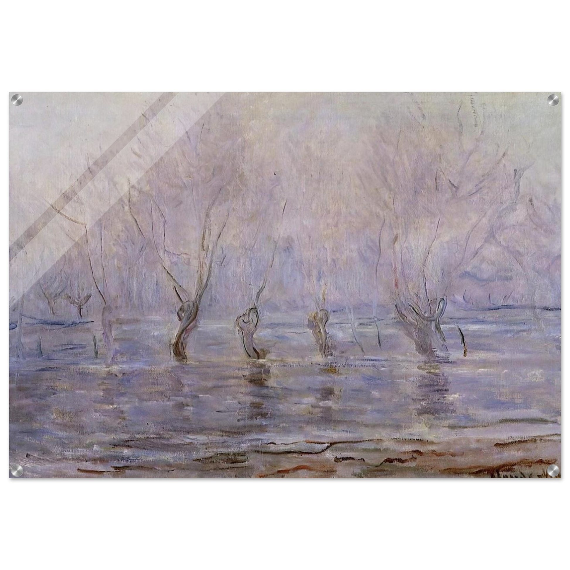 Flood at Giverny - claude monet Acrylic Print - 70x100 cm / 28x40″ inches