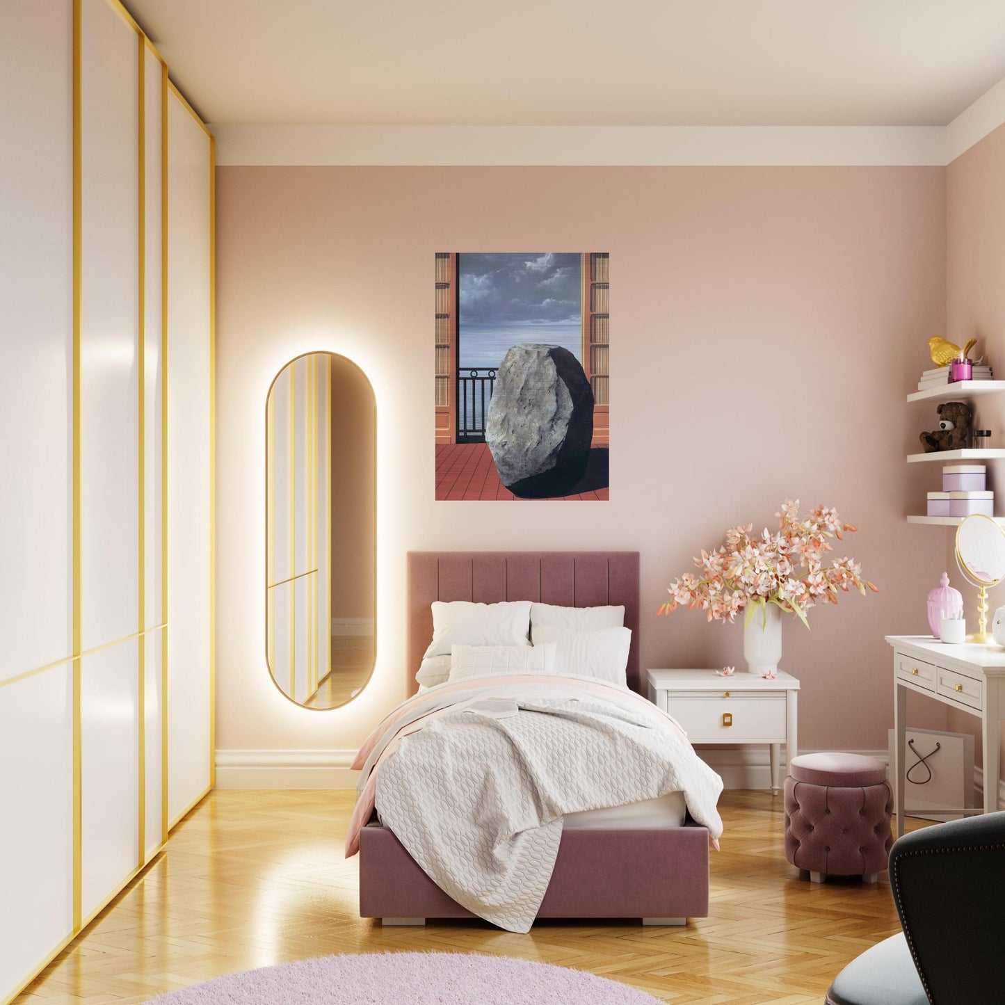 INVISIBLE WORLD 1954 - Rene Magritte Brushed Aluminum Print - 70x100 cm / 28x40 inches | Rene Magritte Aluminum Print | Rene Magritte Prints