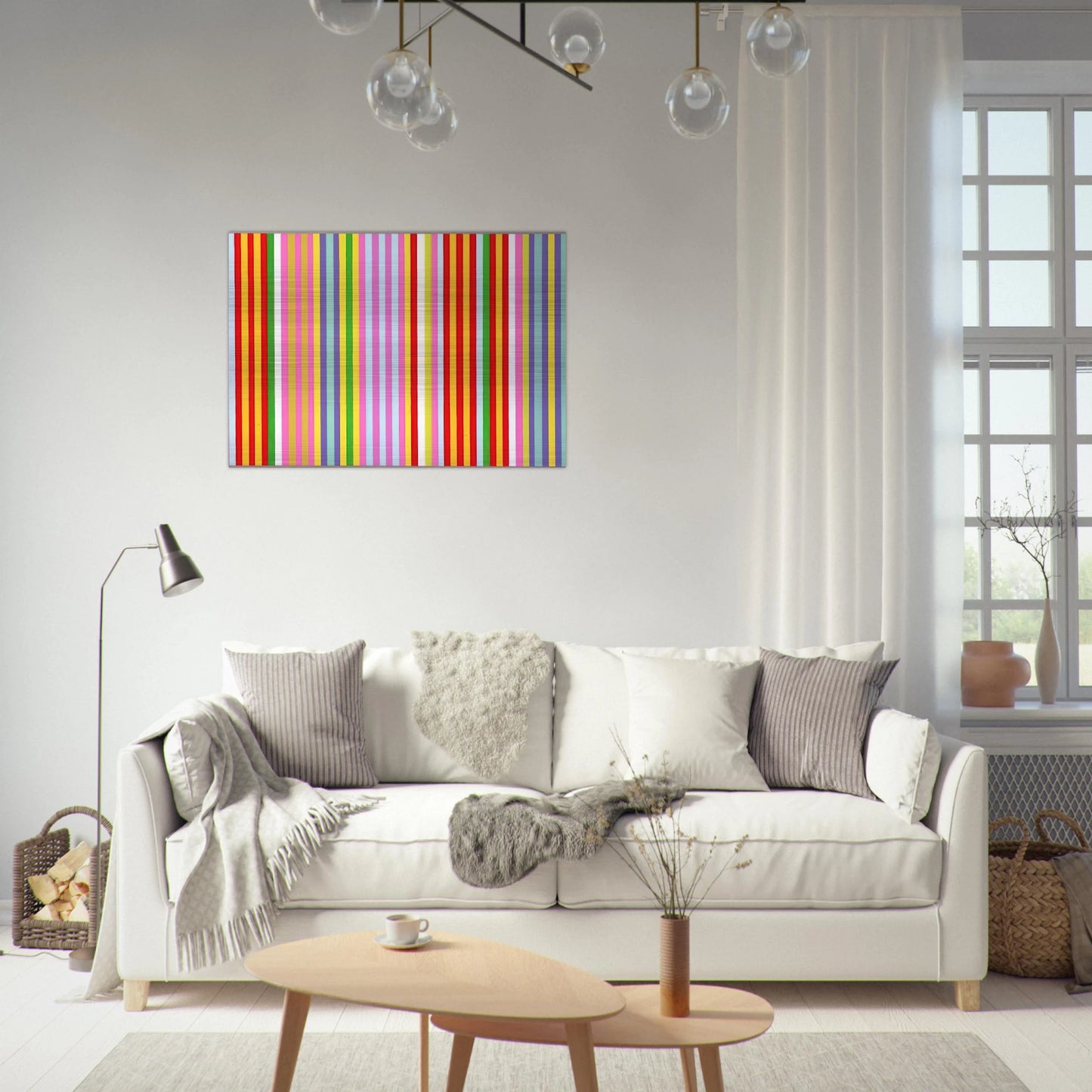 Powwow - 1969 - Gene Davis Brushed Aluminum Print - 70x100 cm / 28x40 inches | Gene Davis Aluminum Print | Gene Davis Prints