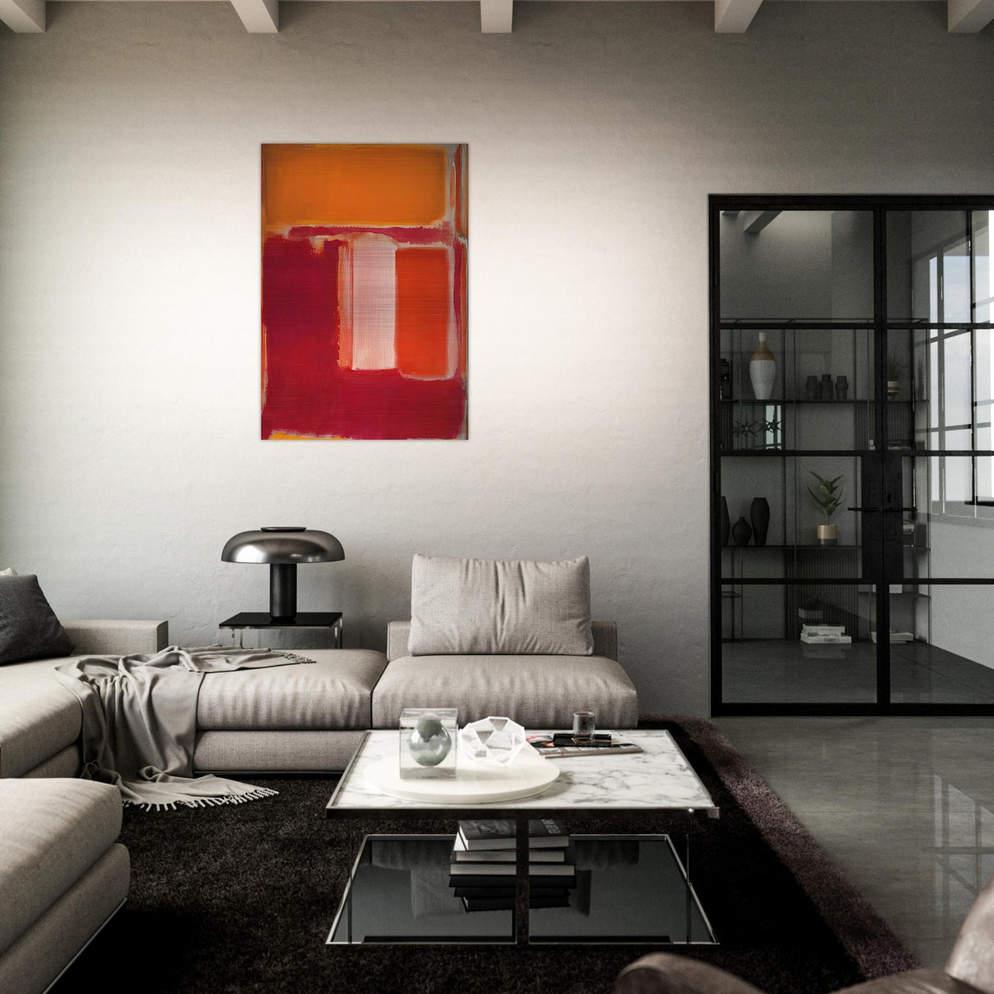 Yellow, Cherry, Orange - 1947 - Mark Rothko Brushed Aluminum Print - 70x100 cm / 28x40 inches | Mark Rothko Aluminum Print | Mark Rothko Prints