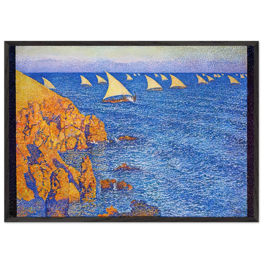THE REGATA 1892 - Theo van Rysselberghe Framed Art Print – Black Wooden Frame - Default Title - -Framed Art Print