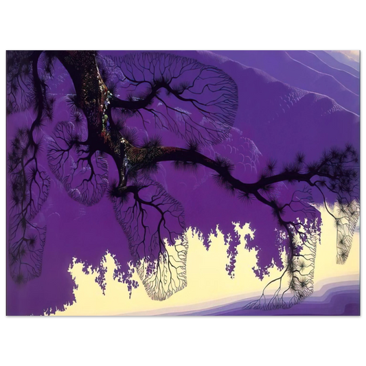 Eyvind Earle - Purple Coastline Fine Art Poster - Default Title