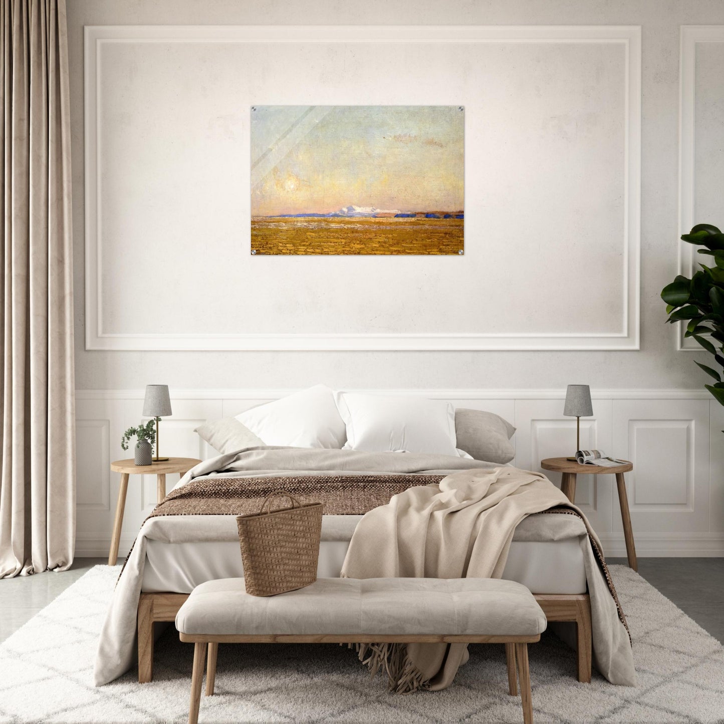 Moonrise at Sunset, Harney Desert - Childe Hassam Acrylic Print - 70x100 cm / 28x40″ inches | Childe Hassam Wall Art | Childe Hassam Prints