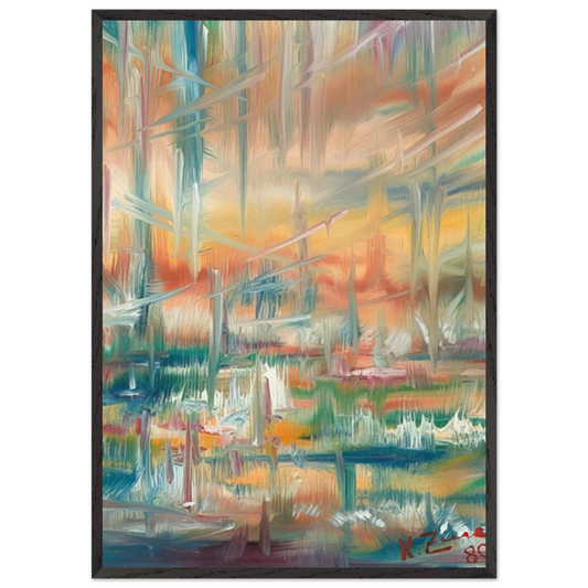 Abstract Composition N4 - Konrad Zuse Framed Art Print – Black Wooden Frame - Default Title - -Framed Art Print