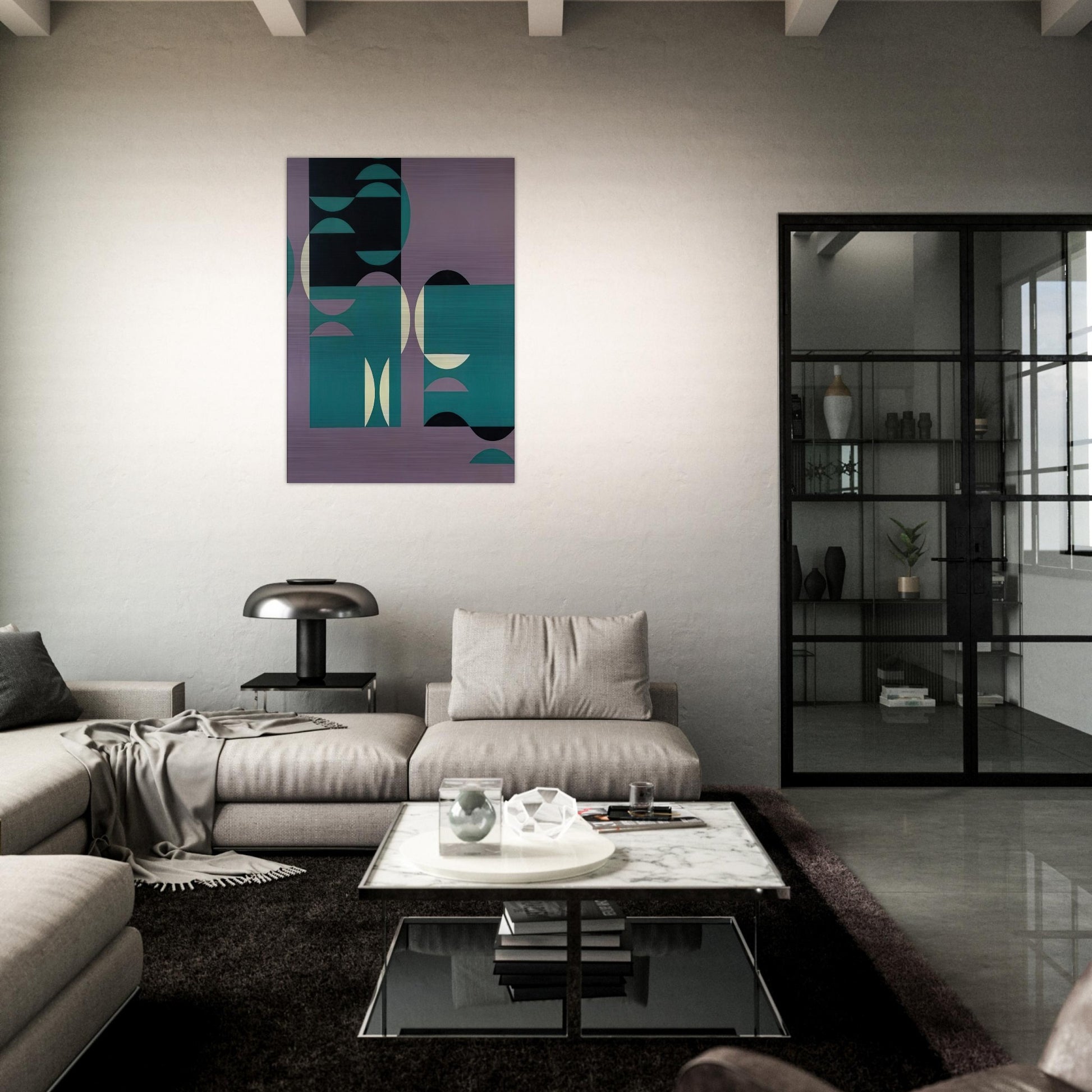 4 temas circulares - 1953 - Tomas Maldonado Brushed Aluminum Print - 70x100 cm / 28x40 inches | Tomas Maldonado Aluminum Print | Tomas Maldonado Prints