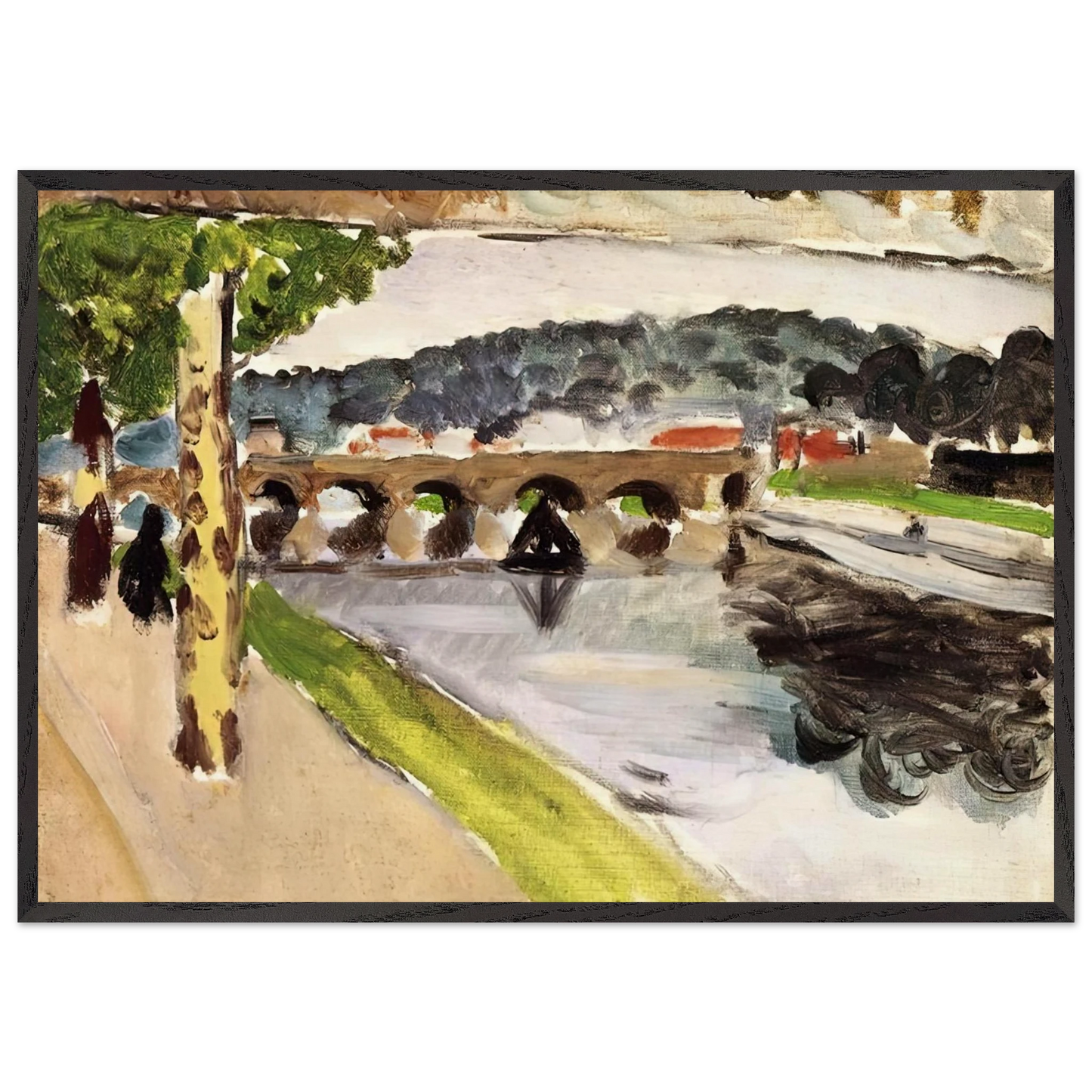 PARADE PLATANES 1917 - Henri Matisse Framed Art Print – Black Wooden Frame - Default Title - -Framed Art Print