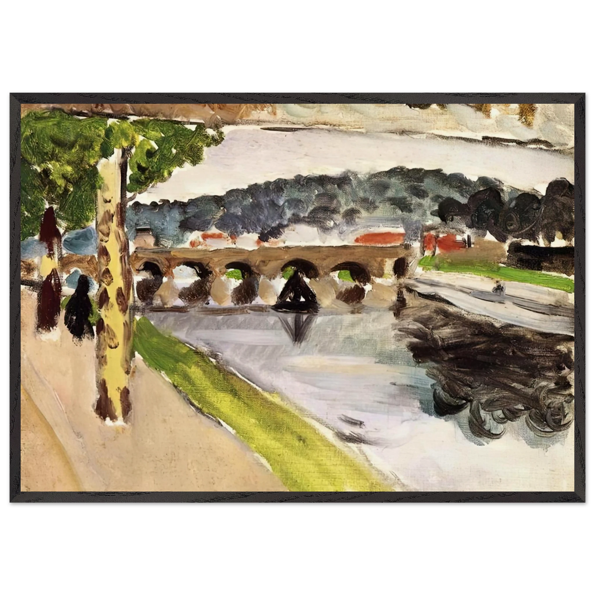 PARADE PLATANES 1917 - Henri Matisse Framed Art Print – Black Wooden Frame - Default Title - -Framed Art Print