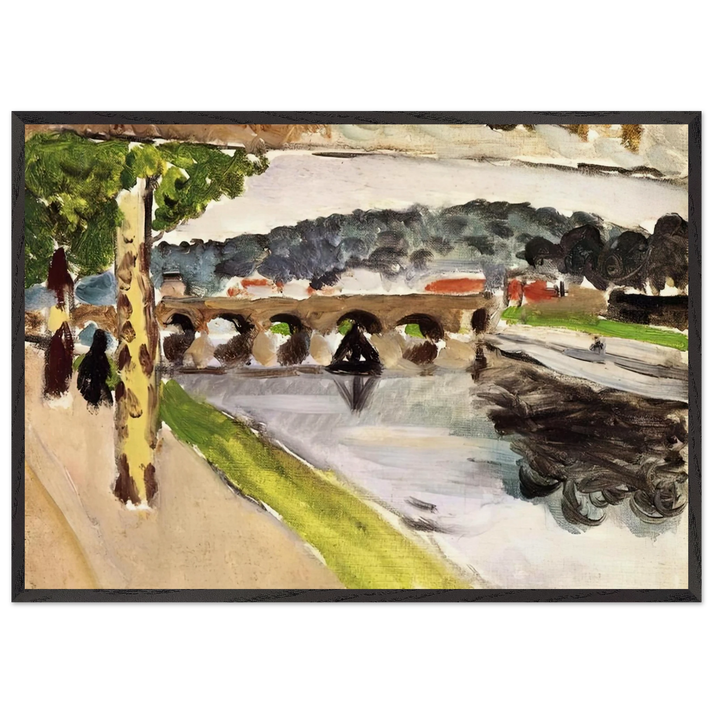 PARADE PLATANES 1917 - Henri Matisse 70x100 cm / 28x40 inches Framed Art Print – Black Wooden Frame