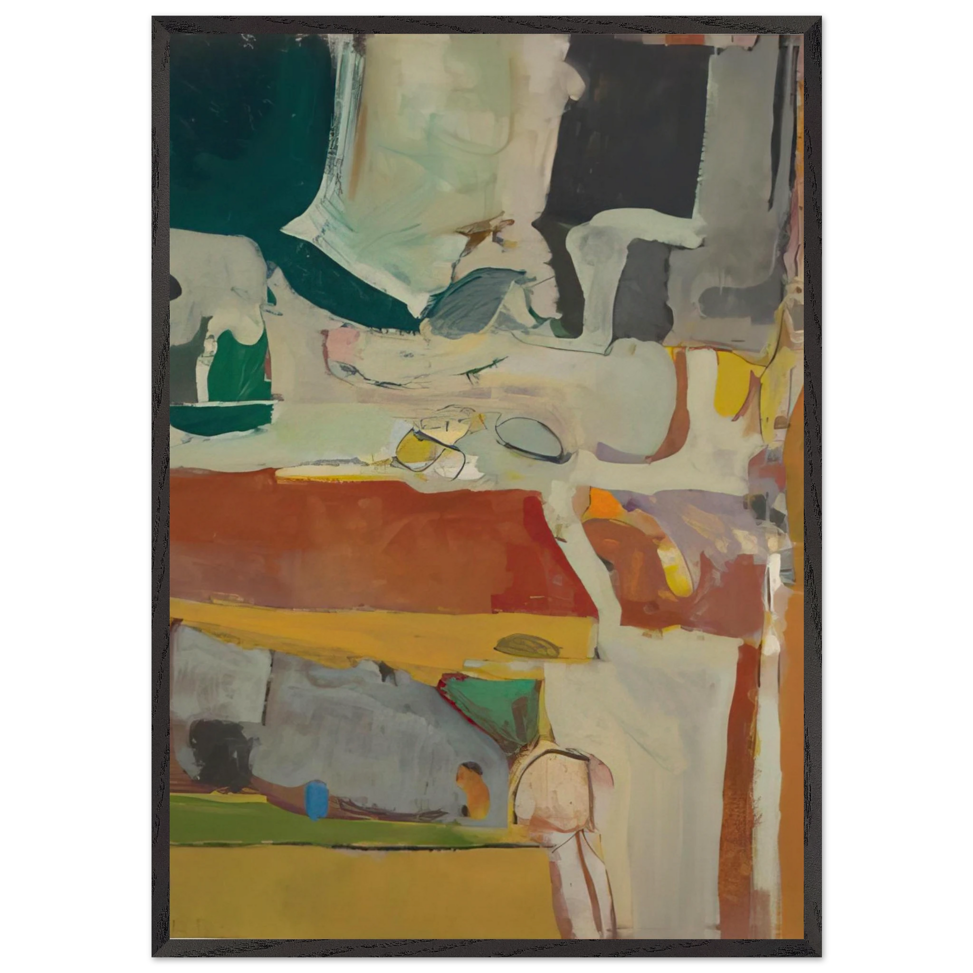 Urbana 4 - Richard Diebenkorn Framed Art Print – Black Wooden Frame - Default Title - -Framed Art Print