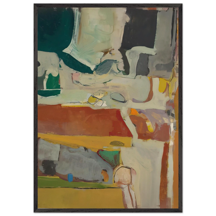 Urbana 4 - Richard Diebenkorn 70x100 cm / 28x40 inches Framed Art Print – Black Wooden Frame