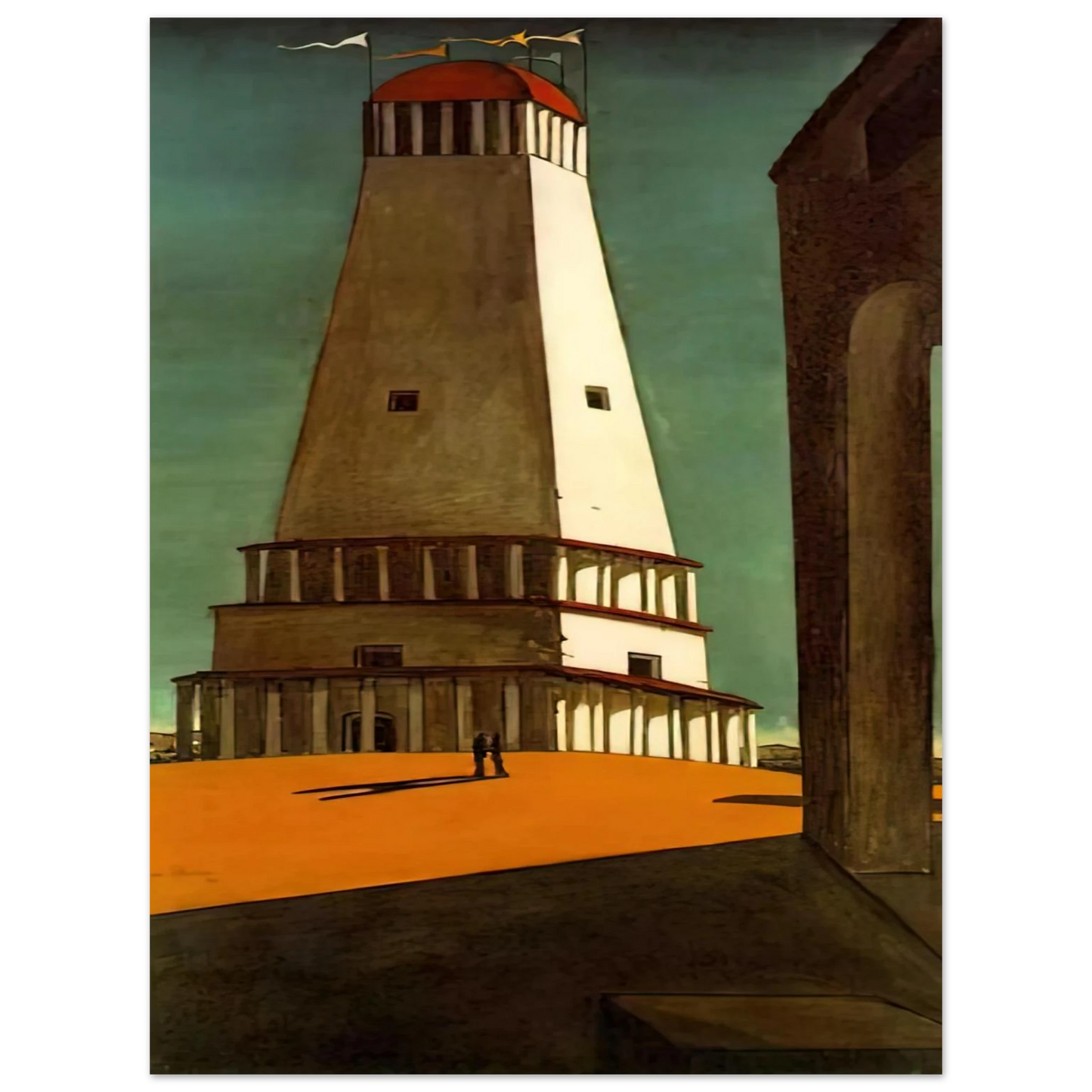 Giorgio de Chirico - THE NOSTALGIA OF THE INFINITE 1913 Fine Art Poster - Default Title