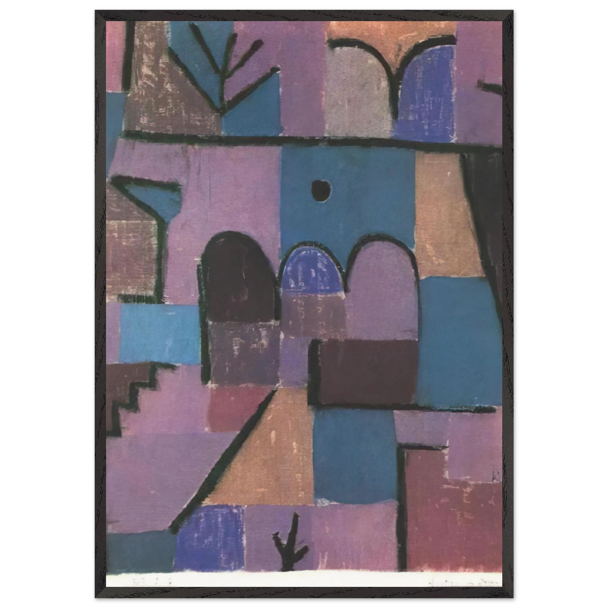 ORIENTAL GARDEN 1939 - Paul Klee Framed Art Print – Black Wooden Frame - Default Title - -Framed Art Print