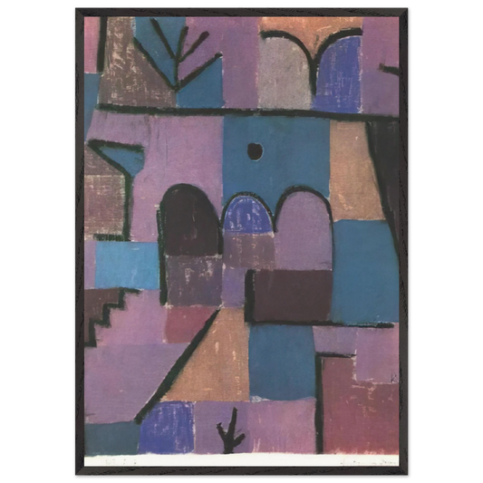 ORIENTAL GARDEN 1939 - Paul Klee 70x100 cm / 28x40 inches Framed Art Print – Black Wooden Frame