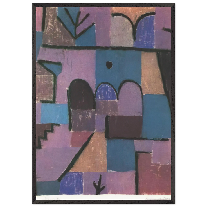 ORIENTAL GARDEN 1939 - Paul Klee 70x100 cm / 28x40 inches Framed Art Print – Black Wooden Frame