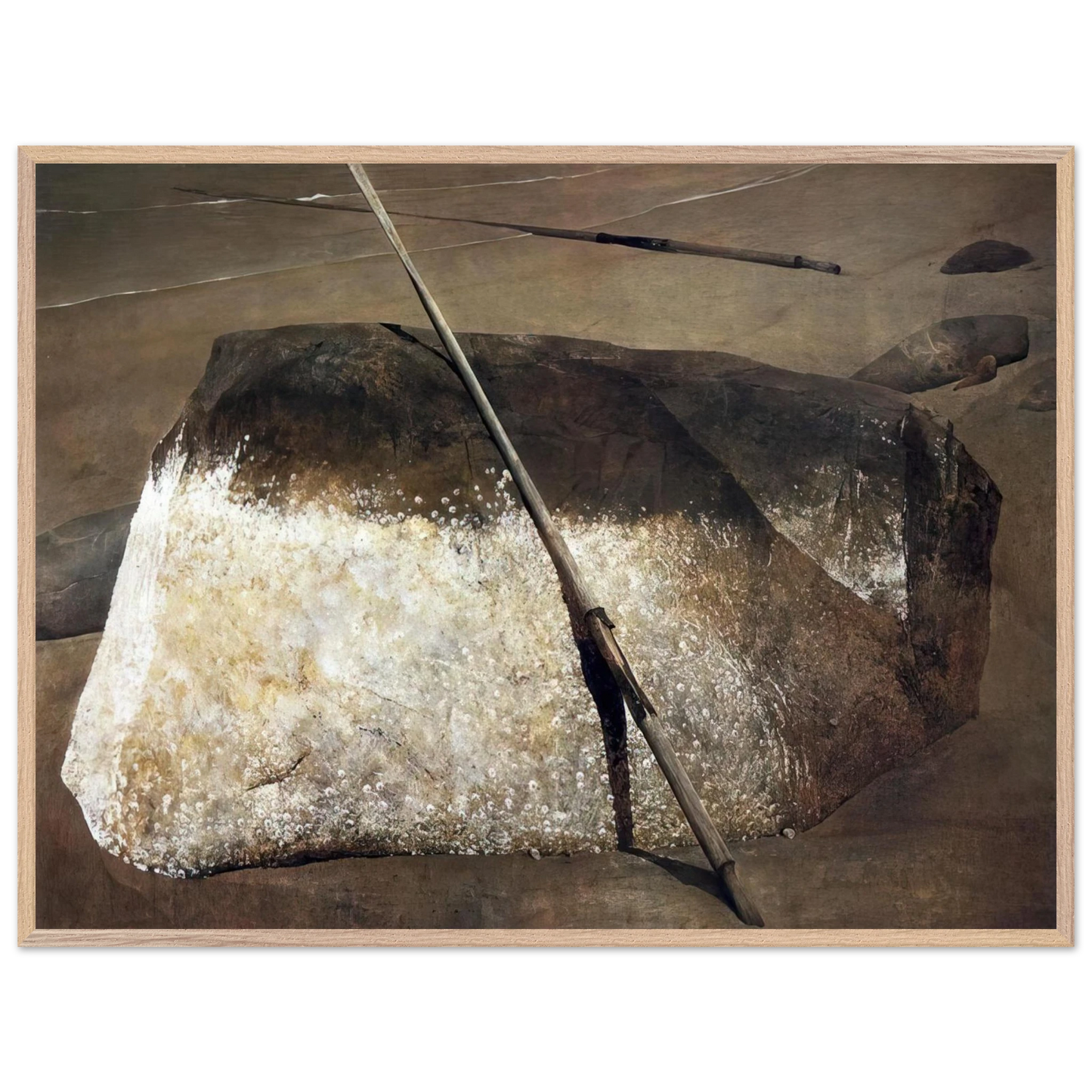 Andrew Wyeth - NOT DETECTED 38 Wall Art - 60x80 cm / 24x32 inches - Premium Wooden Framed Poster With Fine Art Paper - Black frame