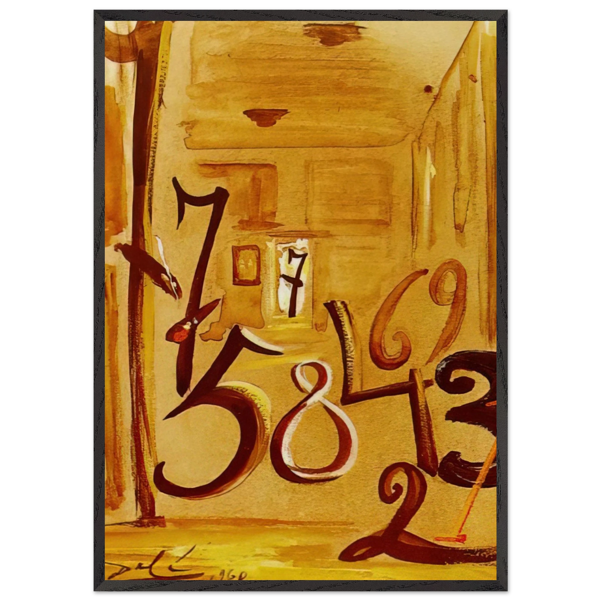 THE MAIDS IN WAITING LAS MENINAS - Salvador Dali Framed Art Print – Black Wooden Frame - Default Title - -Framed Art Print