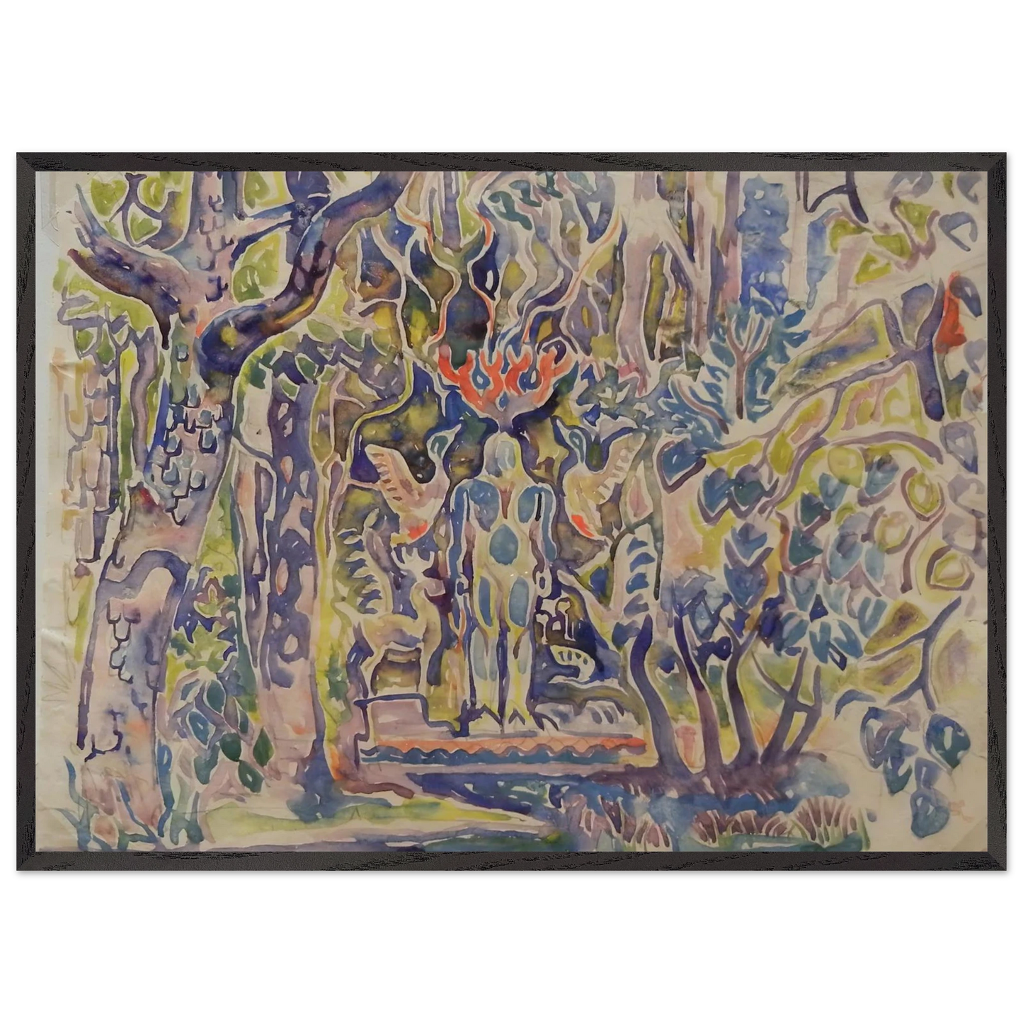 Walter Inglis Anderson - Walter Anderson Wall art - 27x35 cm / 11x14 Inches - Premium Wooden Framed Poster With Fine Art Paper - White frame