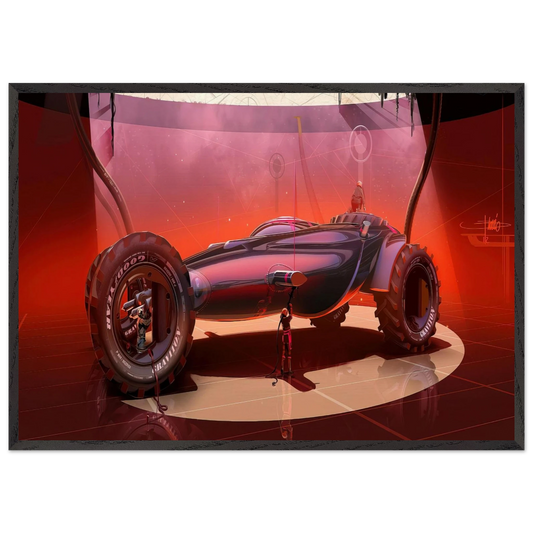 Syd Mead N6 - Syd Mead Framed Art Print – Black Wooden Frame - Default Title - -Framed Art Print