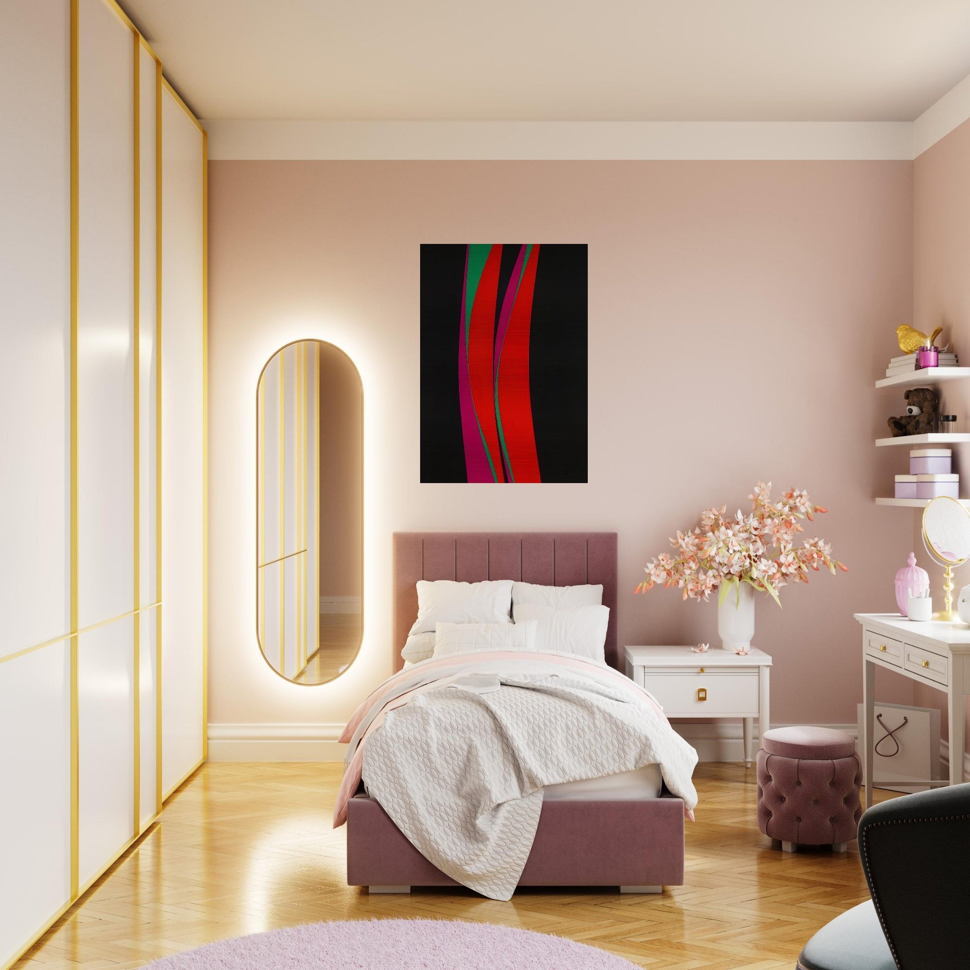 Untitled February 4 - 1967 - Lorser Feitelson Brushed Aluminum Print - 70x100 cm / 28x40 inches | Lorser Feitelson Aluminum Print | Lorser Feitelson Prints