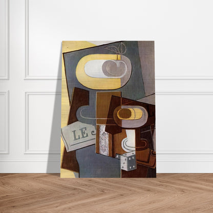 THE DICE 1922 - Juan Gris Brushed Aluminum Print - 70x100 cm / 28x40 inches | Juan Gris Aluminum Print | Juan Gris Prints