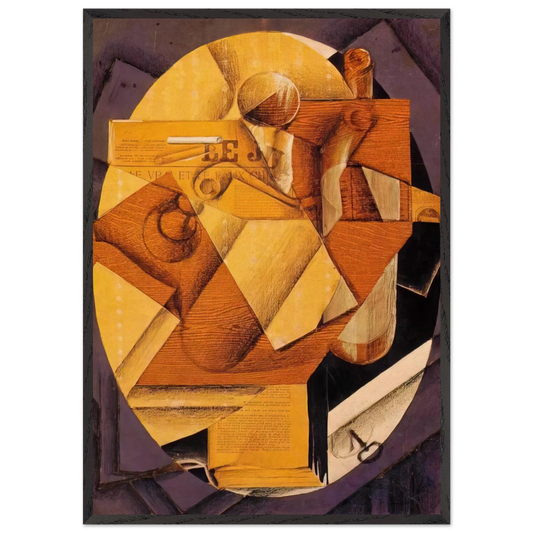 THE TABLE 1914 - Juan Gris Framed Art Print – Black Wooden Frame - Default Title - -Framed Art Print