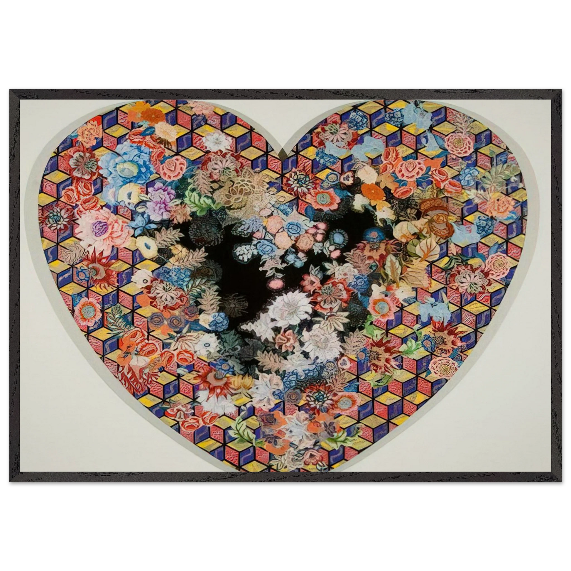 Heartland - 1985 - Miriam Schapiro Framed Art Print – Black Wooden Frame - Default Title - -Framed Art Print