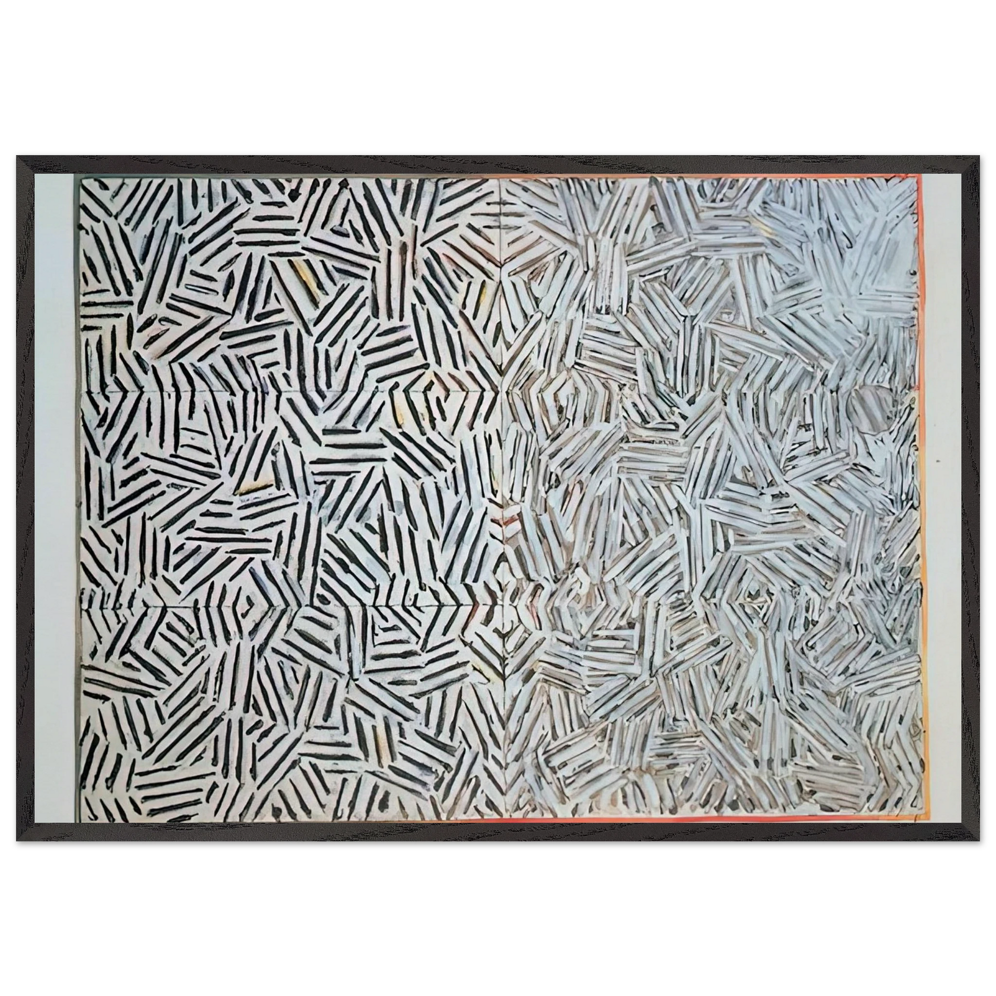 CORPSE AND MIRROR 1969 - Jasper Johns Framed Art Print – Black Wooden Frame - Default Title - -Framed Art Print