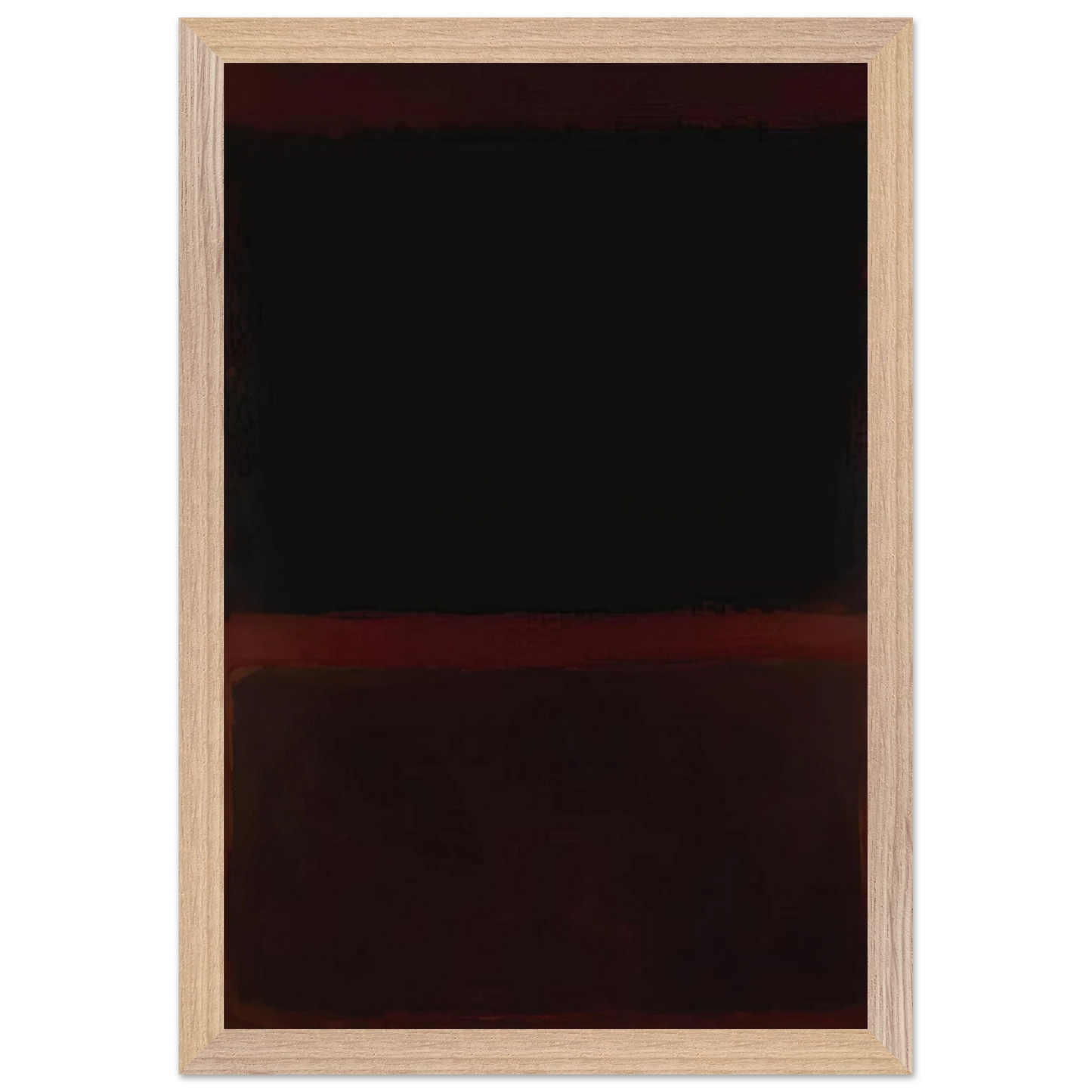 Mark Rothko - Black on Dark Sienna on Purple - 1960 Wall Art - 30x40 cm / 12x16 inches - Premium Wooden Framed Poster With Fine Art Paper - Black frame