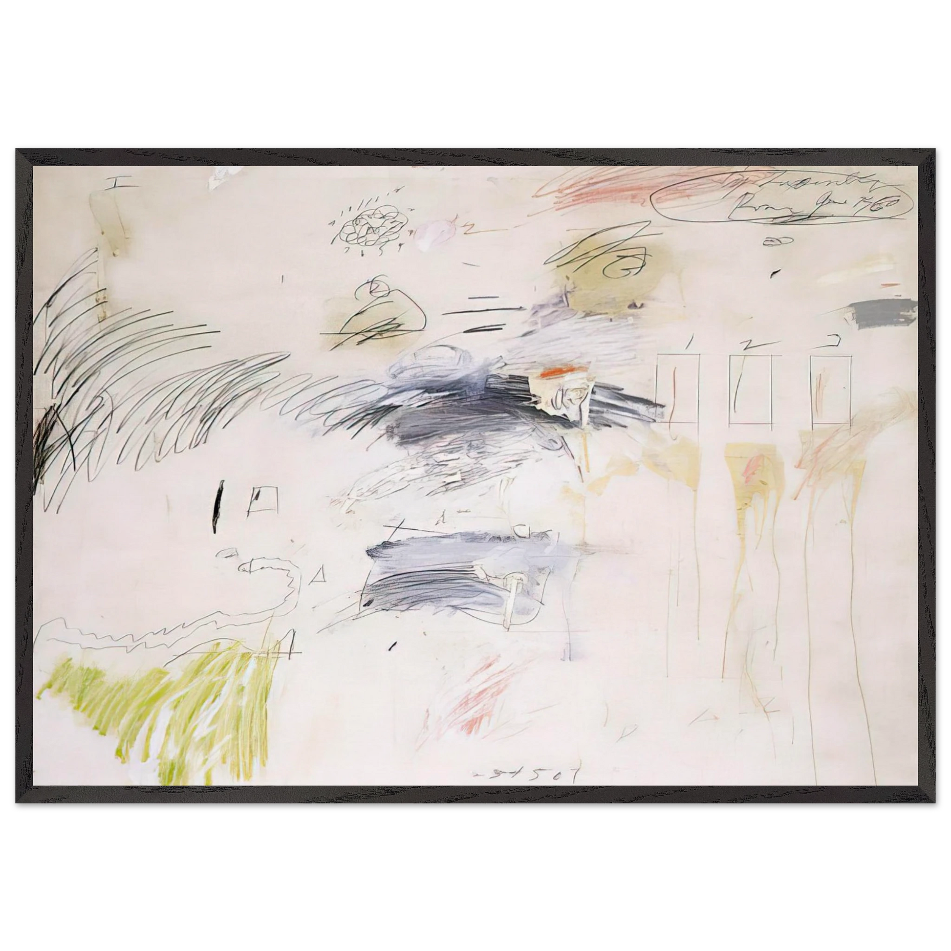 Untitled Rome - Cy Twombly Framed Art Print – Black Wooden Frame - Default Title - -Framed Art Print