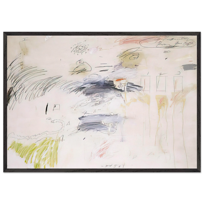 Untitled Rome - Cy Twombly 70x100 cm / 28x40 inches Framed Art Print – Black Wooden Frame