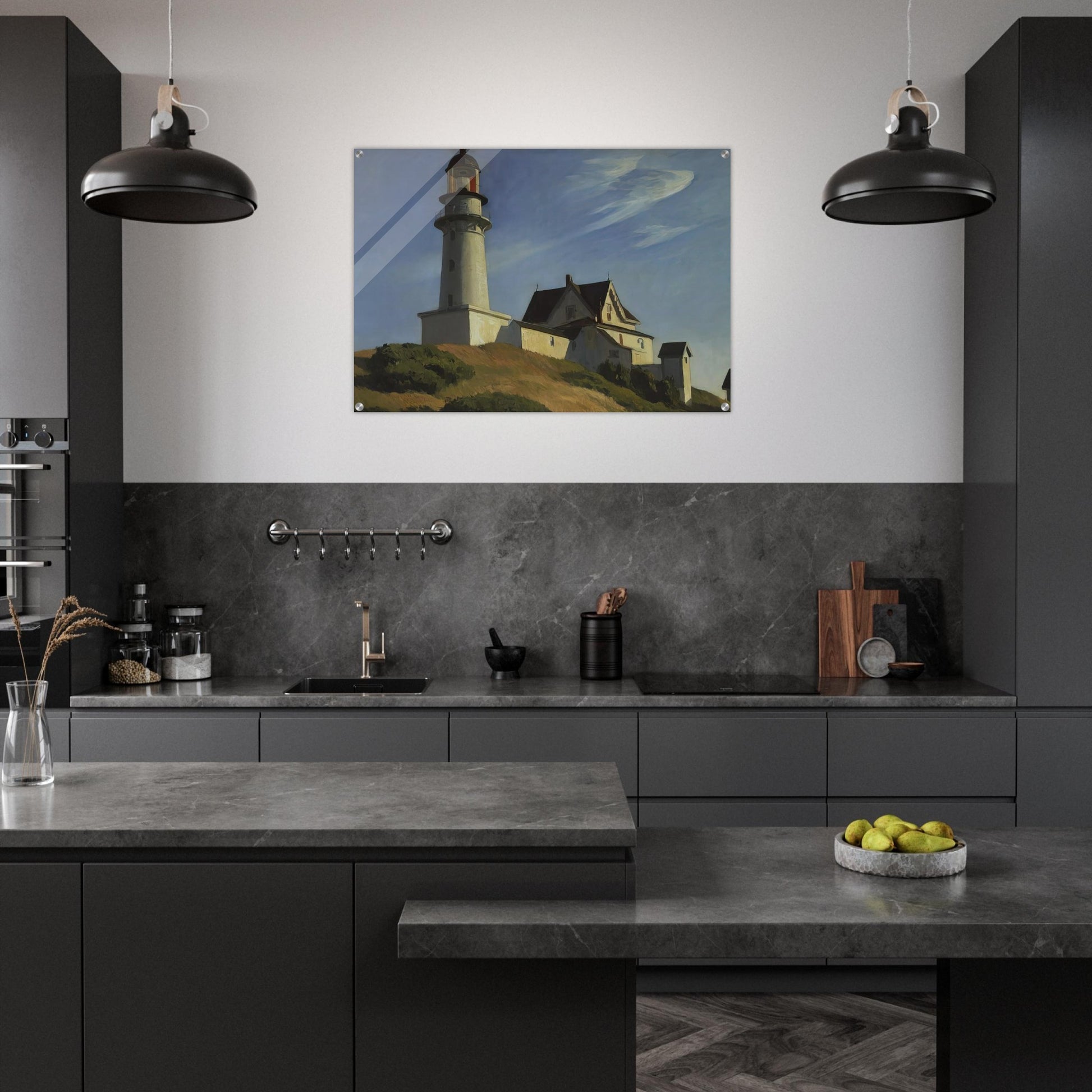 Lighthouse at Two Lights - Edward Hopper Acrylic Print - 70x100 cm / 28x40″ inches | Edward Hopper Wall Art | Edward Hopper Prints
