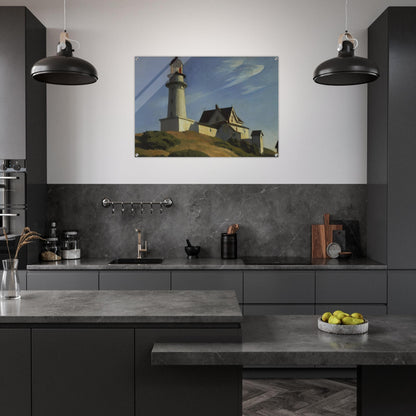 Lighthouse at Two Lights - Edward Hopper Acrylic Print - 70x100 cm / 28x40″ inches | Edward Hopper Wall Art | Edward Hopper Prints