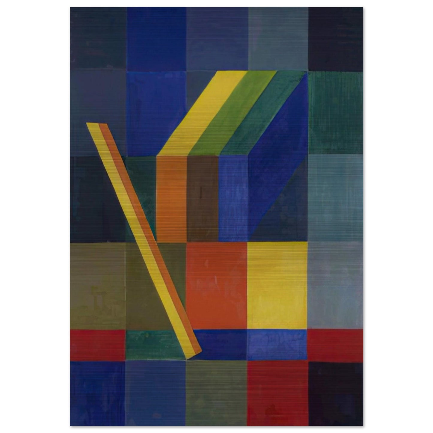 Space Composition I - 1944 - Johannes Itten Brushed Aluminum Print - 70x100 cm / 28x40 inches | Johannes Itten Aluminum Print | Johannes Itten Prints