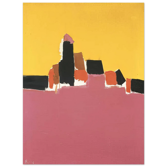 Nicolas de Stael - Syracuse - Lyrical Abstraction Fine Art Poster - 13x18 cm / 5x7 inches