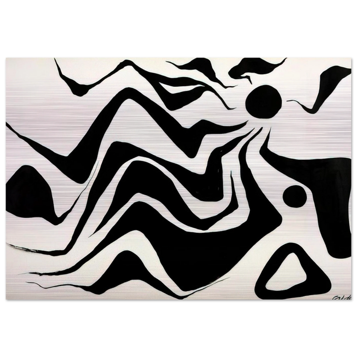 BLACK SUN 1953 - Alexander Calder Brushed Aluminum Print - 70x100 cm / 28x40 inches | Alexander Calder Aluminum Print | Alexander Calder Prints