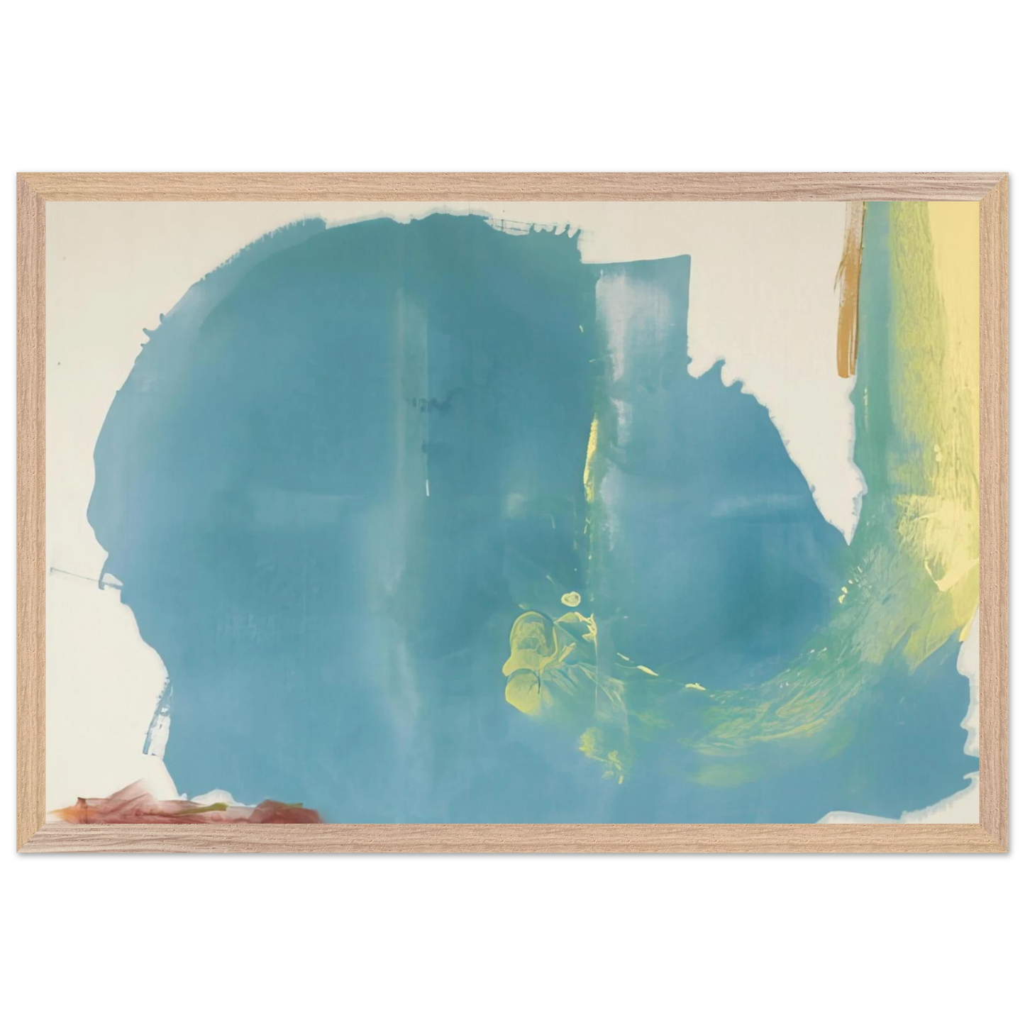 Helen Frankenthaler - Where Necessary - 1977 Wall art - 70x100 cm / 28x40 inches - Premium Wooden Framed Poster With Fine Art Paper - White frame