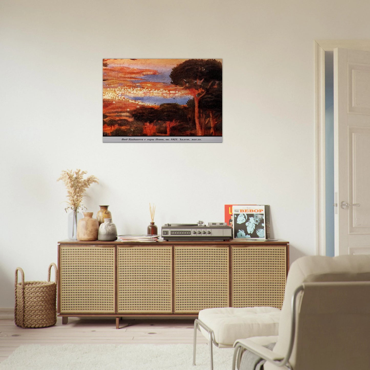 VIEW OF CADAQU%C3%A9S FROM MOUNT PANI - Salvador Dali Brushed Aluminum Print - 70x100 cm / 28x40 inches | Salvador Dali Aluminum Print | Salvador Dali Prints