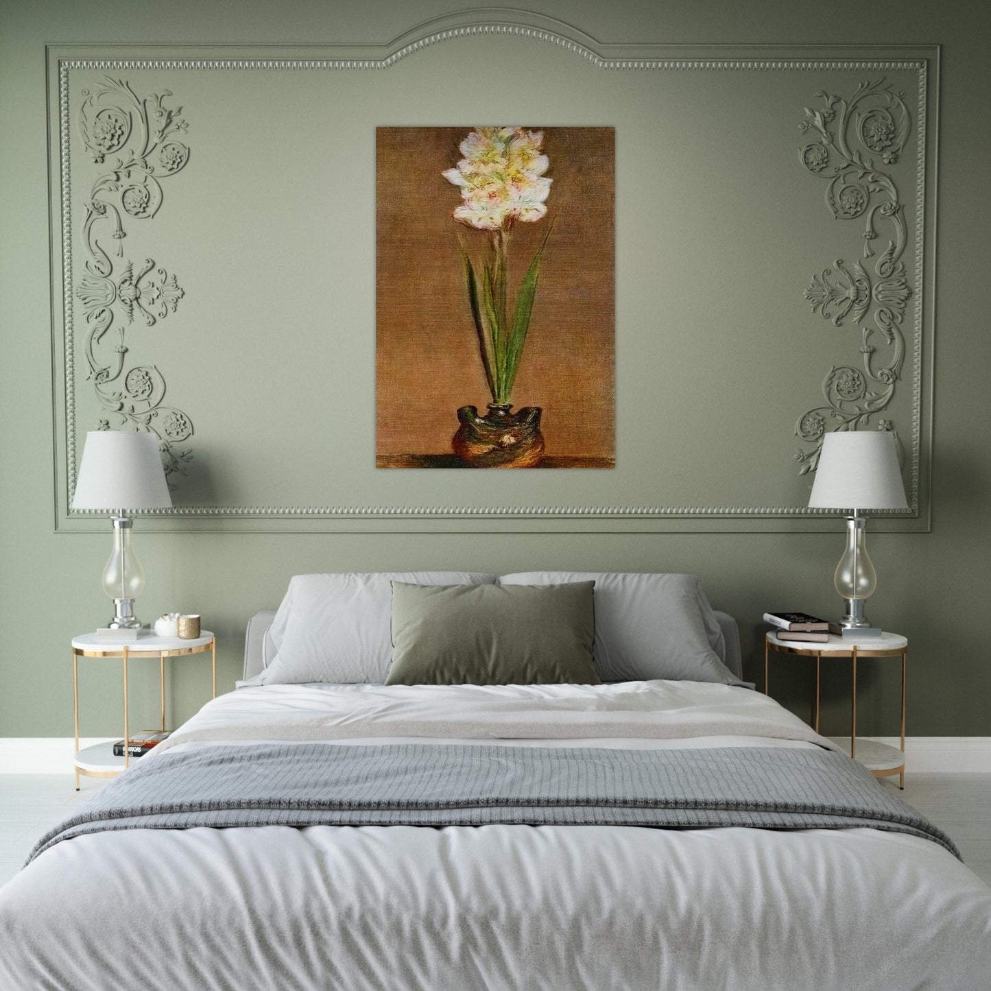 Gladiolus - claude monet Brushed Aluminum Print - 70x100 cm / 28x40 inches | claude monet Aluminum Print | claude monet Prints