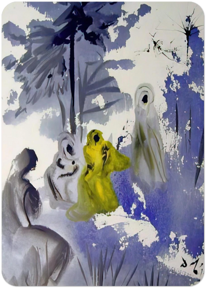 FAMILIA RUTH MOABITIDIS 1964 By Salvador Dali Pack of 10 Post Cards | Salvador Dali Post Cards | A6 (10.5 x 14.8 cm) - 4.1 x 5.8 inches