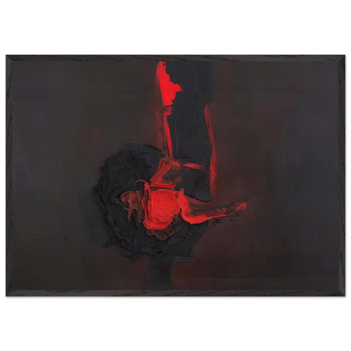 N MERO 460 A 1963 - Luis Feito 70x100 cm / 28x40 inches Framed Art Print – Black Wooden Frame