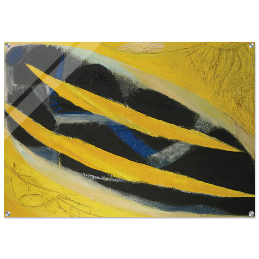Dark Presence III, Yellow - 1963 - Frank Lobdell Acrylic Print - 70x100 cm / 28x40″ inches